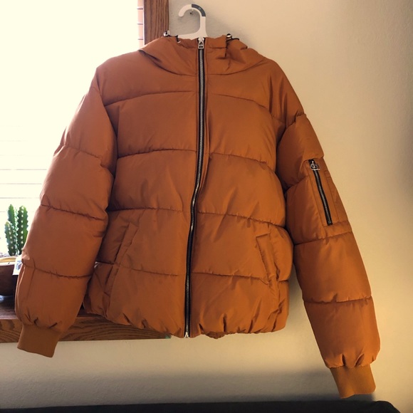 Burnt Orange Puffer Jacket 